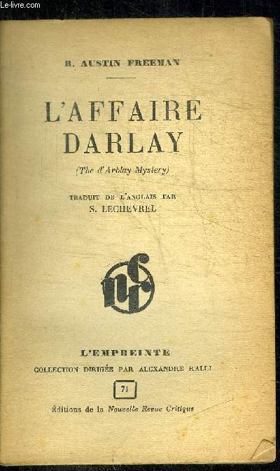 L'AFFAIRE DARLAY / COLLECTION L'EMPREINTE N71
