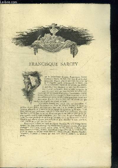 FRANCISQUE SARCEY / FEUILLET DOUBLE