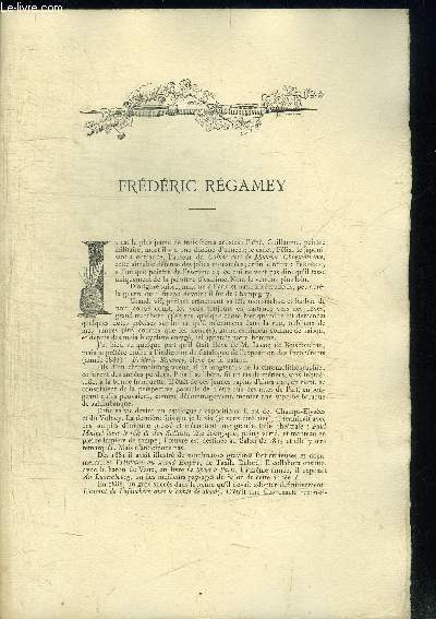 FREDERIC REGAMEY / FEUILLET DOUBLE