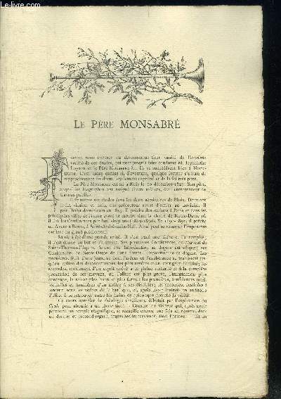 LE PERE MONSABRE / FEUILLET DOUBLE