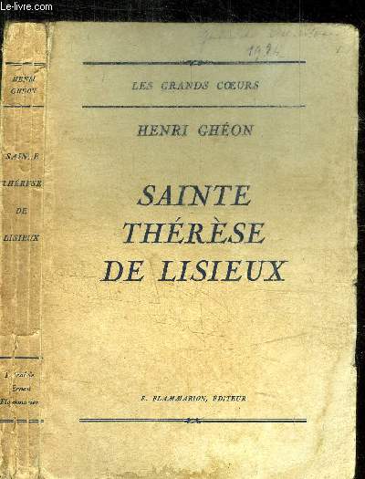 SAINTE THERESE DE LISIEUX / COLLECTION LES GRANDS COEURS