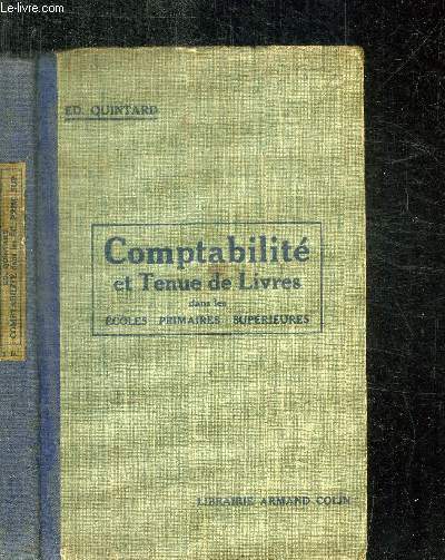 COMPTABILITE ET TENUE DE LIVRES DANS LES ECOLES PRIMAIRES SUPERIEURES