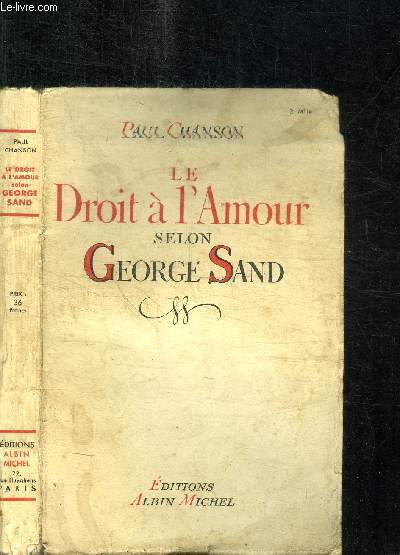 LE DROIT A L'AMOUR SELON GEORGE SAND