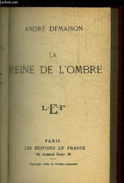 LA REINE DE L'OMBRE