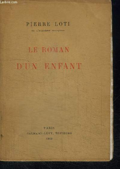 LE ROMAN D'UN ENFANT