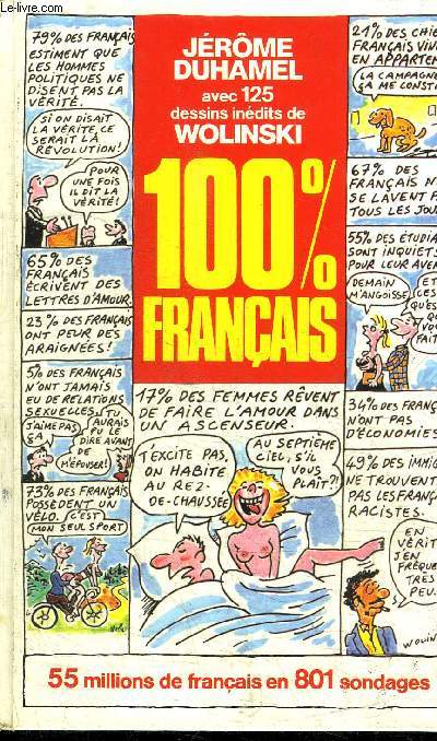 100% FRANCAIS 55 millions de Franais en 801 sondages avec 125 dessins indits de Wolinski