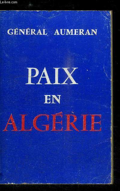 PAIX EN ALGERIE