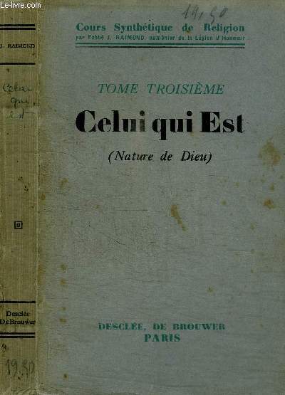 CELUI QUI EST (NATURE DE DIEU) TOME 3