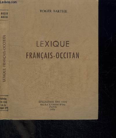 LEXIQUE FRANCAIS-OCCITAN