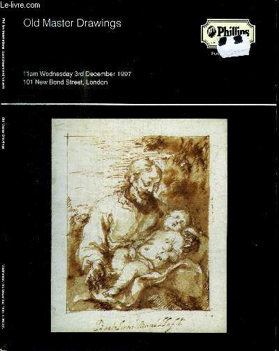 CATALOGUE DE VENTE AUX ENCHERES : OLD MASTER DRAWINGS - 11 AM WEDNESDAY 3RD DECEMBRE 1997 - 101 NEW BOND STREET LONDON