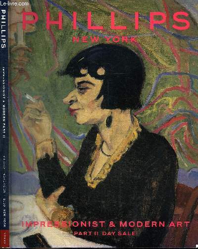 CATALOGUE DE VENTE AUX ENCHERES : IMPRESSIONIST & MODERN ART - PART II DAY SALE - TUESDAY NOVEMBER 7 2000