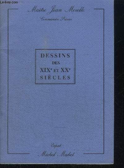 CATALOGUE DE VENTE AUX ENCHERES : DESSINS AUQARELLES GOUACHES PASTELS DES XIXE ET XXE SIECLES - DROUOT RICHELIEU - VENDREDI 14 DECEMBRE 1990