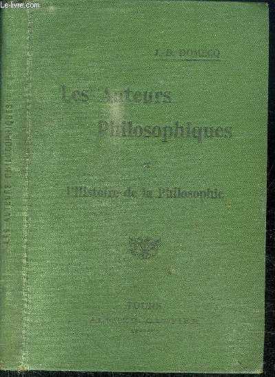 ETUDES ANALYTIQUES SUR LES AUTEURS PHILOSOPHIQUES ET NOTIONS SOMMAIRES D'HISTOIRE DE LA PHILOSOPHIE