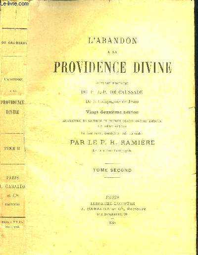 L'ABANDON A LA PROVIDENCE DIVINE - TOME 2