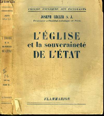 L'EGLISE ET LA SOUVERAINETE DE L'ETAT