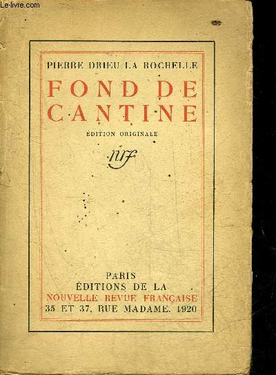 FOND DE CANTINE - EDITION ORIGINALE.