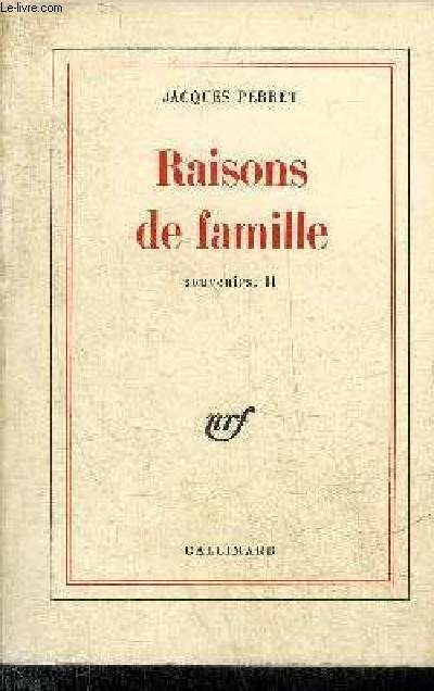 RAISONS DE FAMILLE - SOUVENIRS II.