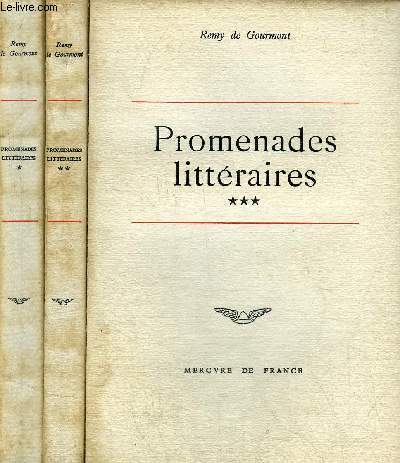 PROMENADES LITTERAIRES - EN 3 TOMES - TOMES 1 + 2 + 3.