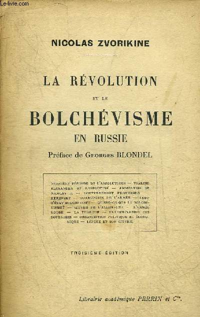 LA REVOLUTION ET LE BOLCHEVISME EN RUSSIE.