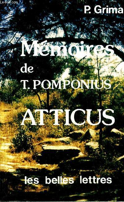 MEMOIRES DE T.POMPONIUS ATTICUS.