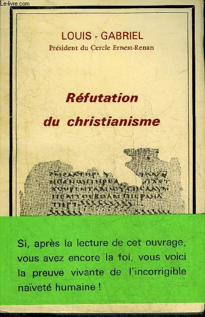 REFUTATION DU CHRISTIANISME.