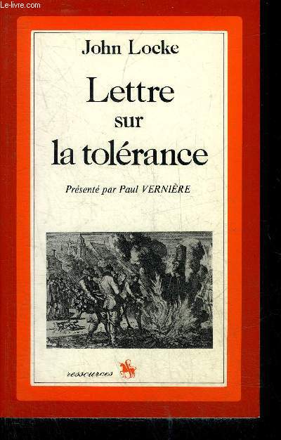 LETTRE SUR LA TOLERANCE - COLLECTION RESSOURCES N92.