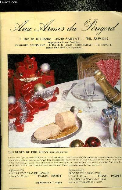 CATALOGUE AUX ARMES DU PERIGORD PERIGORD GOURMAND.