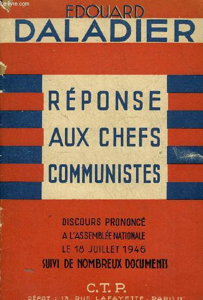 REPONSE AUX CHEFS COMMUNISTES.