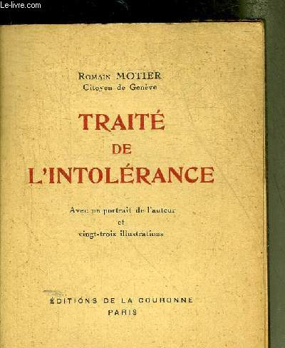 TRAITE DE L'INTOLERANCE.