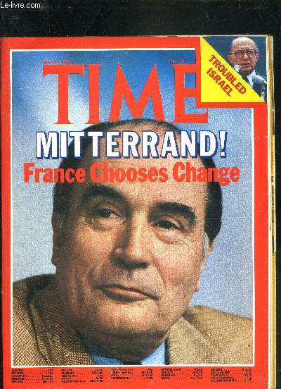 TIME N20 MAY 18 1981 - France chooses change - Shadow of a gunman - crusader under attack - terrorism returns - delay with diplomacy - troubled land of zion - wayward cleric - even the sharks are friendly - reagan's big win etc.