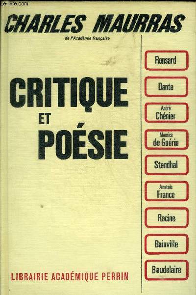 CRITIQUE ET POESIE.