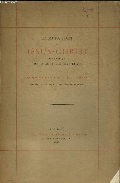 L'IMITATION DE JESUS CHRIST - TRADUCTION DE MICHEL DE MARILLAC.
