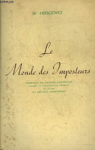 LE MONDE DES IMPOSTEURS + ENVOI DE L'AUTEUR.