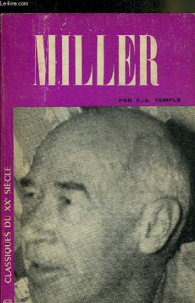 HENRY MILLER - COLLECTION CLASSIQUES DU XXE SIECLE.