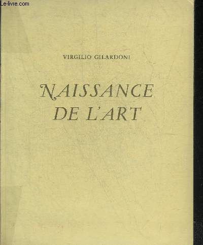 NAISSANCE DE L'ART.