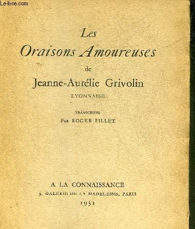 LES ORAISONS AMOUREUSES.