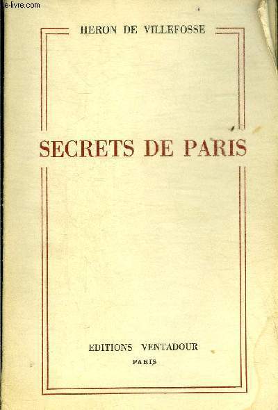 SECRETS DE PARIS.