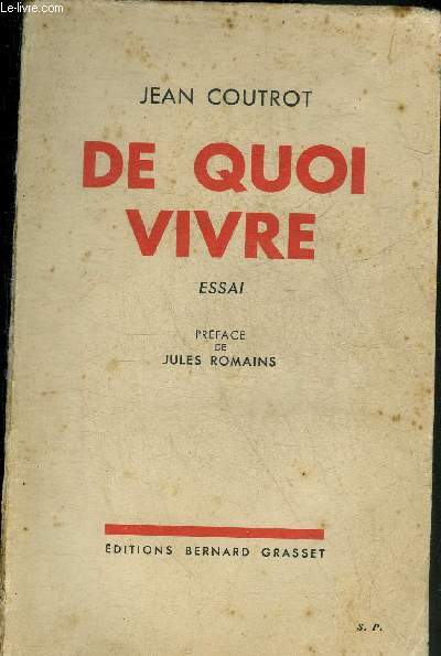 DE QUOI VIVRE - ESSAI.