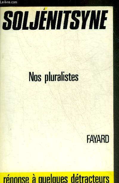 NOS PLURALISTES.