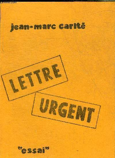 LETTRE URGENT - COLLECTION POUR QUE LA JOIE DEMEURE.