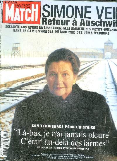 PARIS MATCH N2904 DU 13 AU 19 JANVIER 2005 - Simone Veil retour  Auschwitz - Asie revivre aprs le tsunami - Lonardo Dicaprio encore plus prs des toiles - Muriel Robin je vais avoir 50 ans et je veux tre heureuse etc.