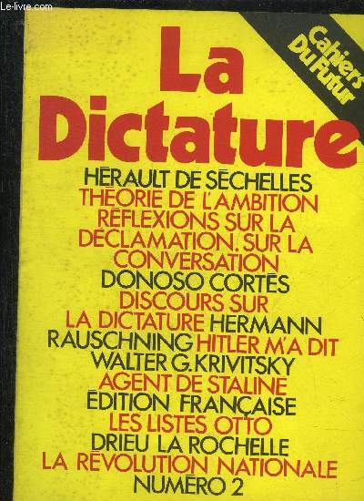 CAHIERS DU FUTUR N2 LA DICTATURE.