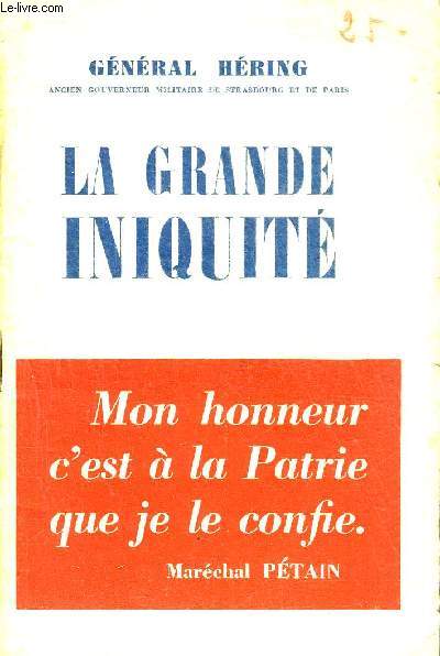 LA GRANDE INIQUITE.