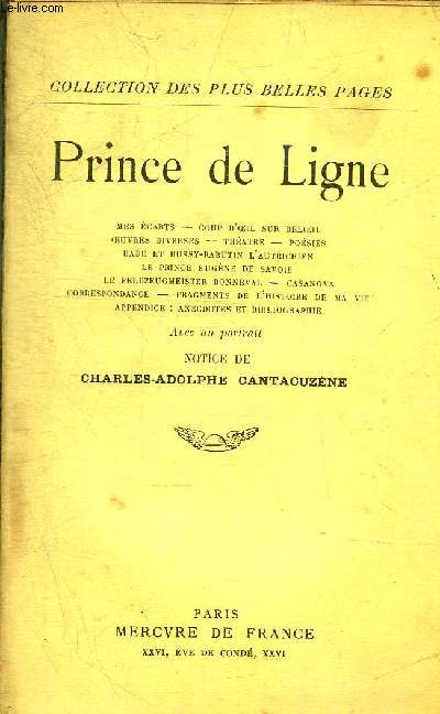 PRINCE DE LIGNE - COLLECTION DES PLUS BELLES PAGES.
