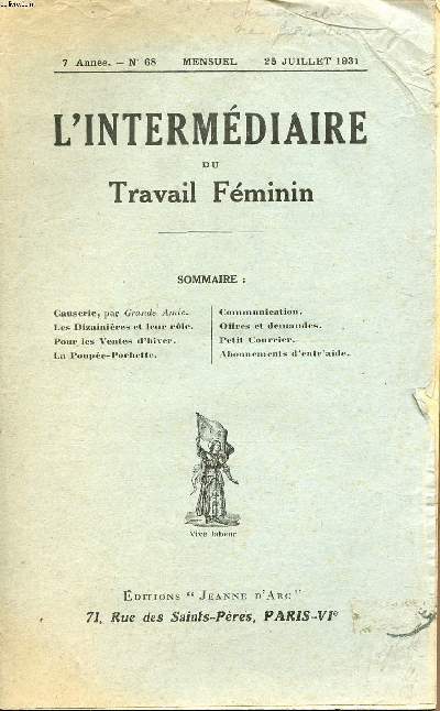 L'intermdiaire du travail fminin 7 anne N68