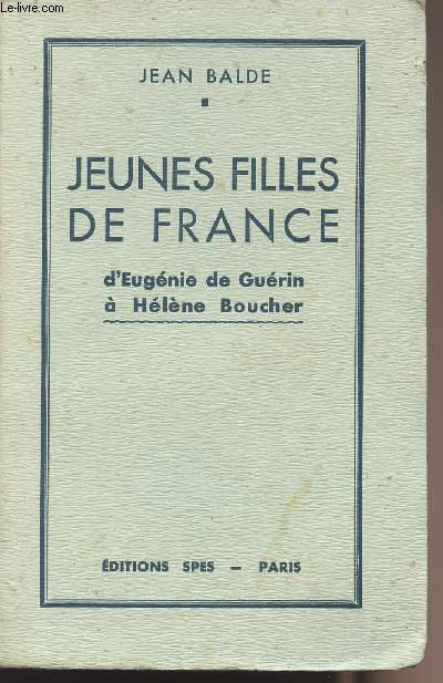 Jeunes filles de France d'Eugnie de Gurin  Hlne Boucher