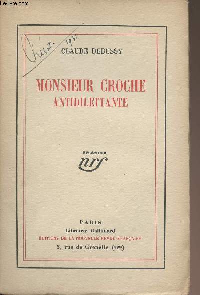 Monsieur Croche Antidilettante