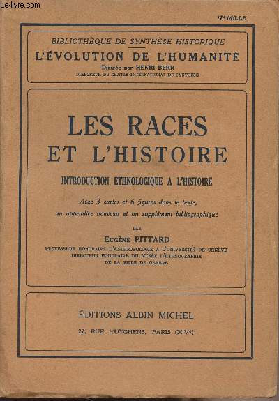 Les races et l'histoire - Introduction ethnologique  l'histoire - Collection 