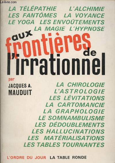 Aux frontires de l'irrationnel - collection 