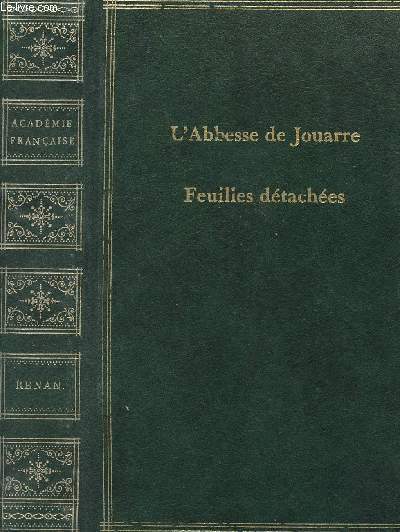 L'Abbesse de Jouarre - Essai de morale et de critique mlanges d'histoire et de voyages feuilles dtaches- collection prestige de l'Acadmie Franaise